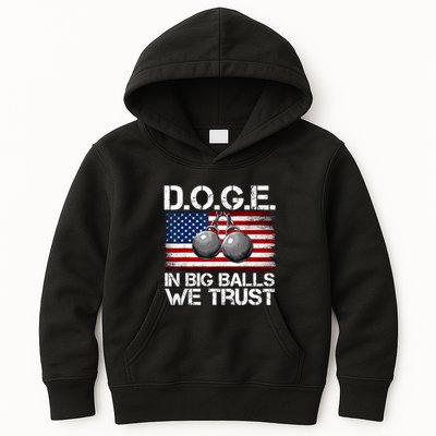 D.O.G.E. In Big Balls We Trust 2025 Kids Hoodie