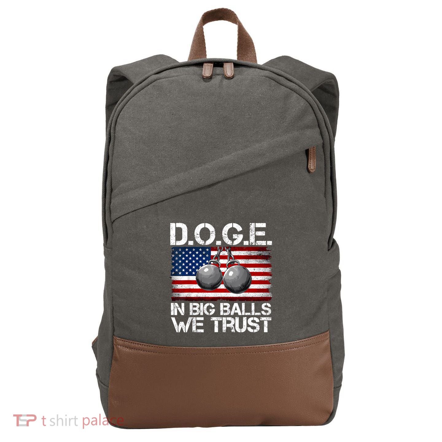 D.O.G.E. In Big Balls We Trust 2025 Cotton Canvas Backpack