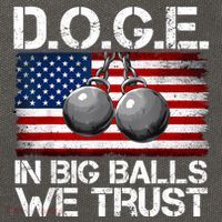 D.O.G.E. In Big Balls We Trust 2025 Cotton Canvas Backpack