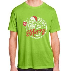 Dead Inside But Merry Funny Skeleton Coffee Christmas Funny Gift Adult ChromaSoft Performance T-Shirt