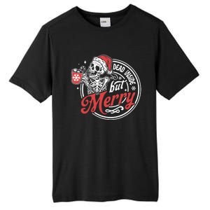 Dead Inside But Merry Funny Skeleton Coffee Christmas Funny Gift Tall Fusion ChromaSoft Performance T-Shirt