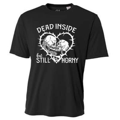 Dead Inside But Still Horny In Spike Heart Cooling Performance Crew T-Shirt