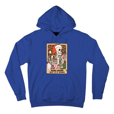 Dead Inside But ItS Christmas Festive Skeleton Design Gift Hoodie