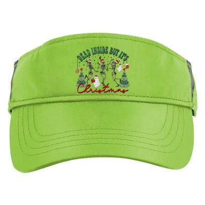 Dead Inside But ItS Christmas Funny Skeleton Merry Xmas Gift Adult Drive Performance Visor