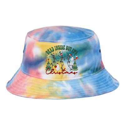 Dead Inside But ItS Christmas Funny Skeleton Merry Xmas Gift Tie Dye Newport Bucket Hat