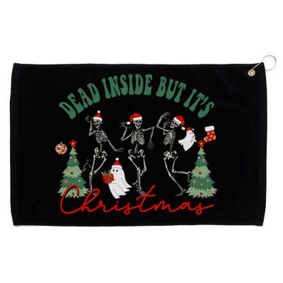 Dead Inside But ItS Christmas Funny Skeleton Merry Xmas Gift Grommeted Golf Towel