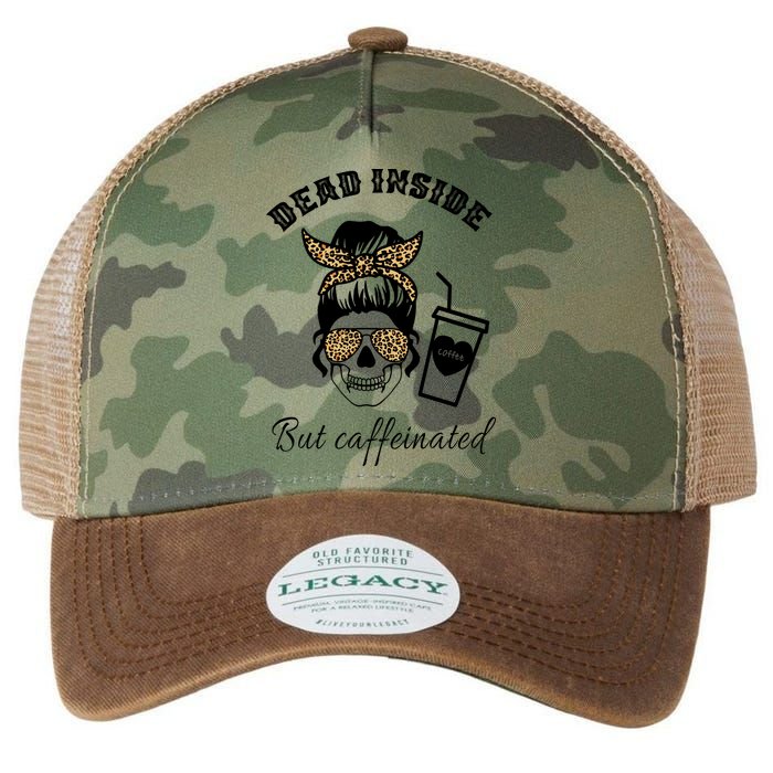 Dead Inside But Caffeinated Legacy Tie Dye Trucker Hat