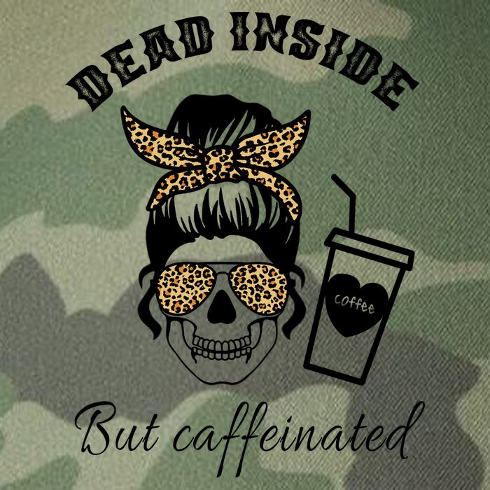 Dead Inside But Caffeinated Legacy Tie Dye Trucker Hat