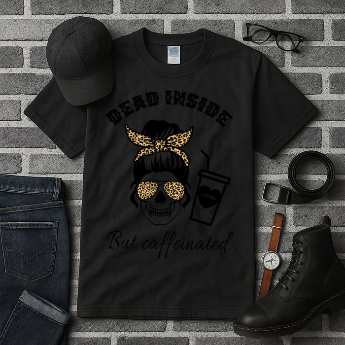 Dead Inside But Caffeinated Tall T-Shirt