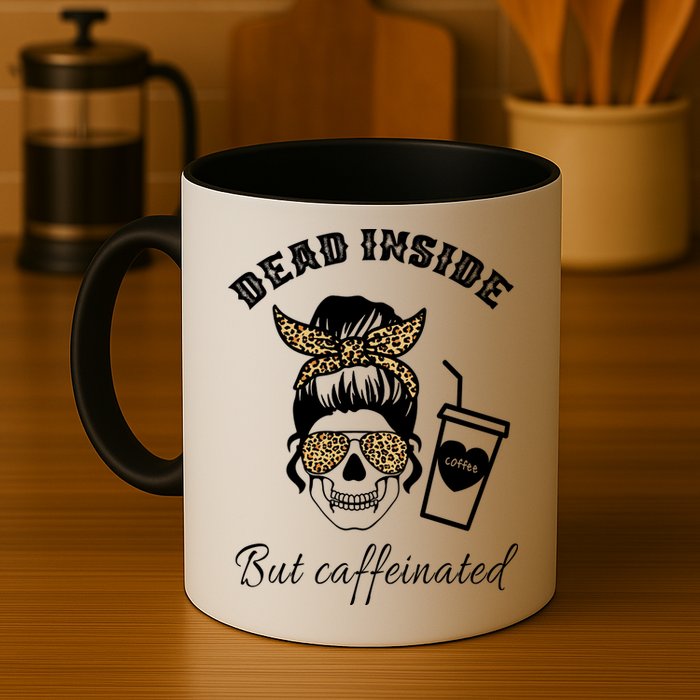 Dead Inside But Caffeinated Mug