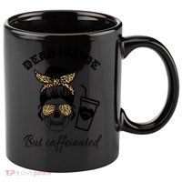 Dead Inside But Caffeinated 11oz C Handle Ceramic Mug
