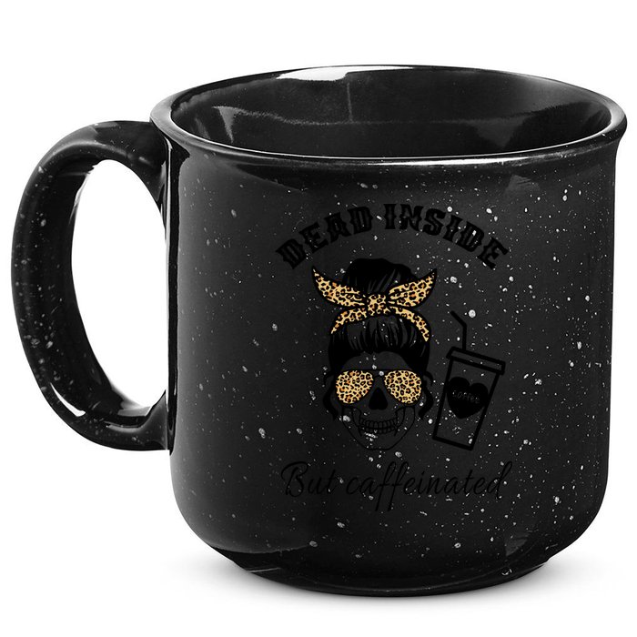 Dead Inside But Caffeinated 15oz Campfire Ceramic Mug