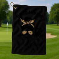 Dead Inside But Caffeinated Golf Towel