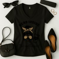 Dead Inside But Caffeinated Women's V-Neck T-Shirt