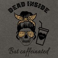Dead Inside But Caffeinated Cotton Canvas Backpack