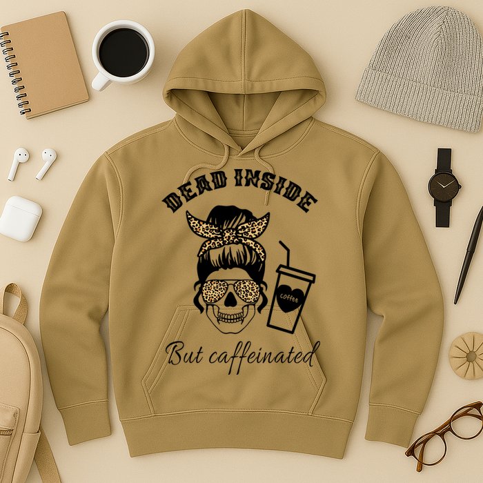 Dead Inside But Caffeinated Hoodie