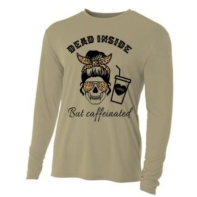 Dead Inside But Caffeinated Cooling Performance Long Sleeve Crew