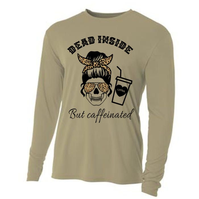 Dead Inside But Caffeinated Cooling Performance Long Sleeve Crew