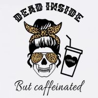 Dead Inside But Caffeinated Garment-Dyed Sweatshirt