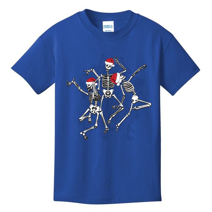 Dead Inside But ItS Christmas Funny Skeletons Dancing Meme Gift Kids T-Shirt