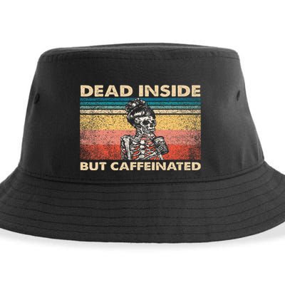 Dead Inside But Caffeinated Sustainable Bucket Hat