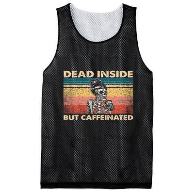 Dead Inside But Caffeinated Mesh Reversible Basketball Jersey Tank