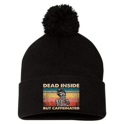 Dead Inside But Caffeinated Pom Pom 12in Knit Beanie