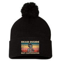 Dead Inside But Caffeinated Pom Pom 12in Knit Beanie