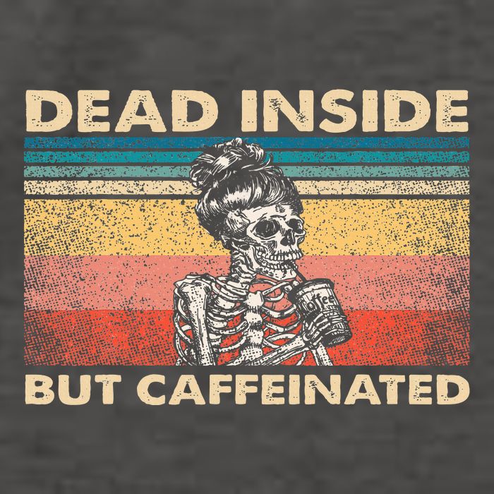 Dead Inside But Caffeinated Vector Backpack