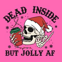Dead Inside But Christmas Skeleton Stripe Pom Pom Beanie