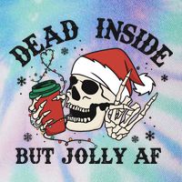 Dead Inside But Christmas Skeleton Legacy Tie Dye Trucker Hat