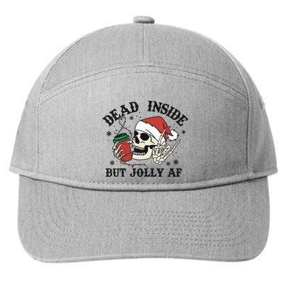Dead Inside But Christmas Skeleton 7-Panel Snapback Hat