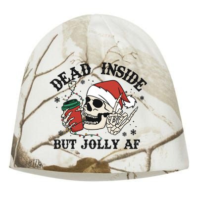 Dead Inside But Christmas Skeleton Kati - Camo Knit Beanie