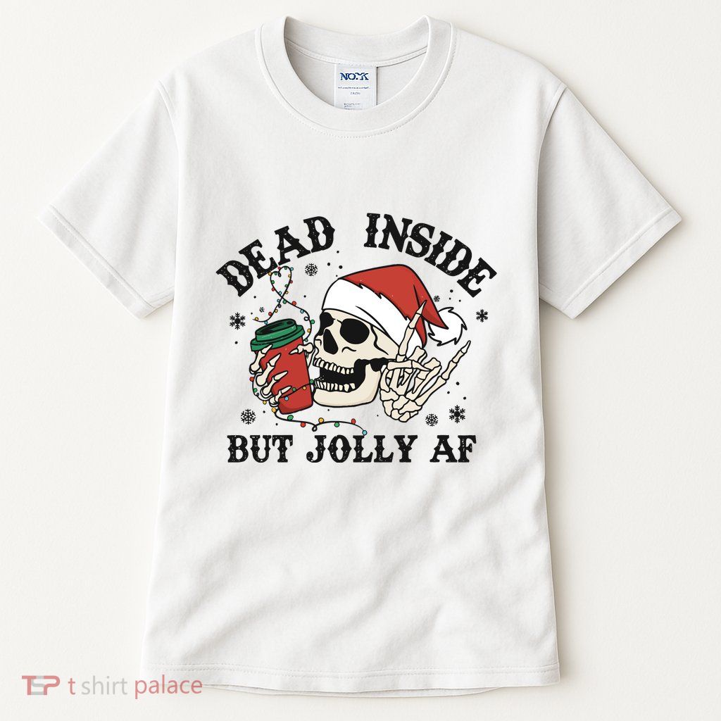 Dead Inside But Christmas Skeleton Tall T-Shirt
