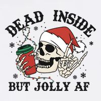 Dead Inside But Christmas Skeleton Button