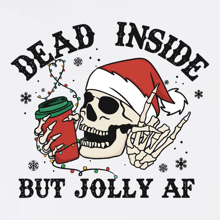 Dead Inside But Christmas Skeleton Button