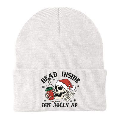 Dead Inside But Christmas Skeleton Knit Cap Winter Beanie