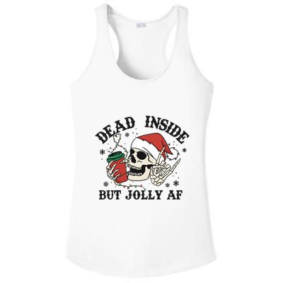 Dead Inside But Christmas Skeleton Ladies PosiCharge Competitor Racerback Tank