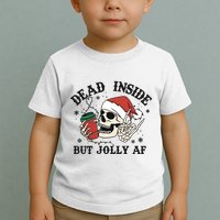 Dead Inside But Christmas Skeleton Toddler T-Shirt