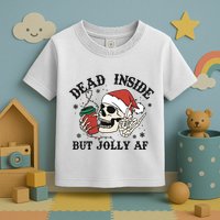 Dead Inside But Christmas Skeleton Toddler T-Shirt