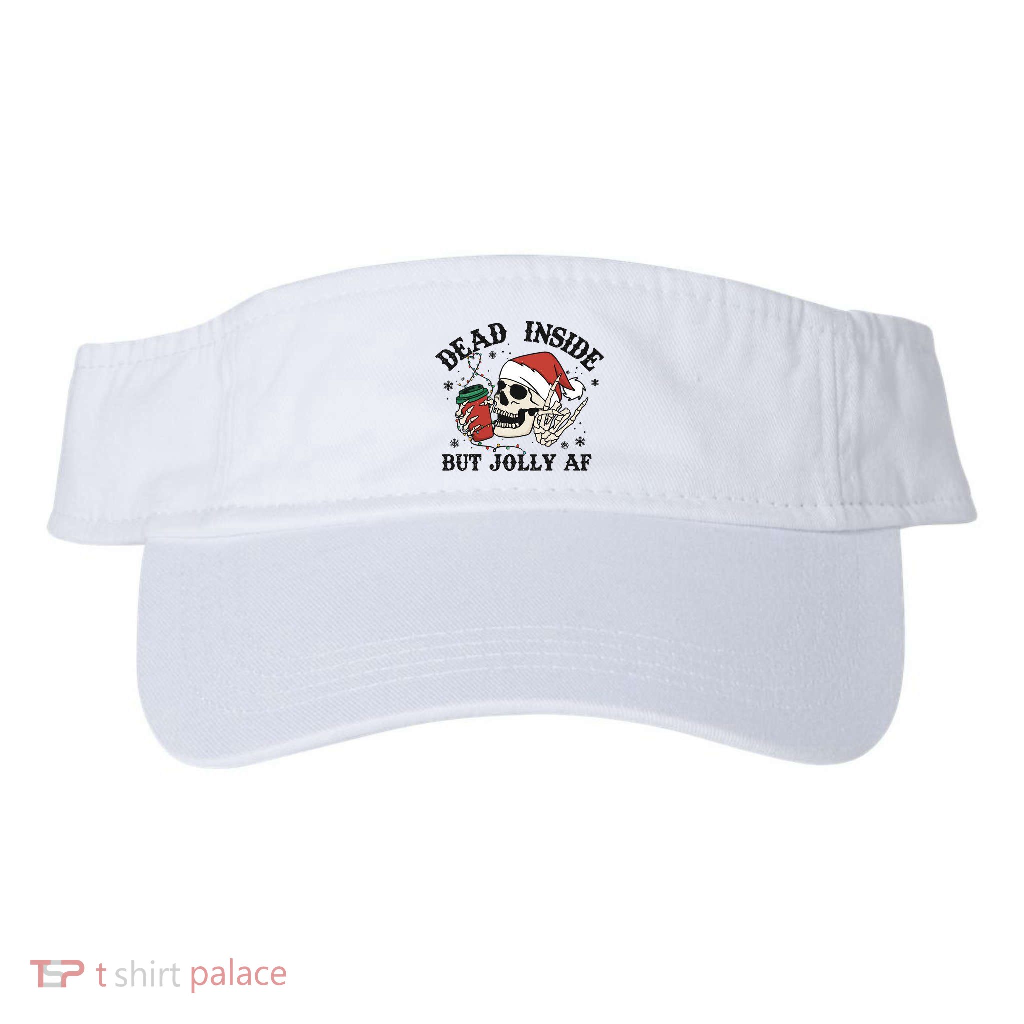 Dead Inside But Christmas Skeleton Visor