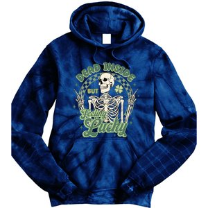 Dead Inside But Feeling Lucky Saint PatrickS Day Tie Dye Hoodie