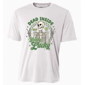 Dead Inside But Feeling Lucky Saint PatrickS Day Cooling Performance Crew T-Shirt