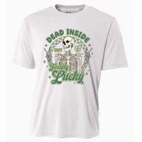 Dead Inside But Feeling Lucky Saint PatrickS Day Cooling Performance Crew T-Shirt