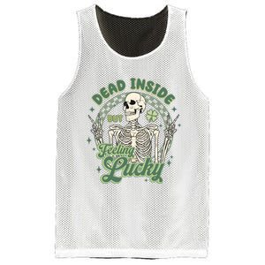 Dead Inside But Feeling Lucky Saint PatrickS Day Mesh Reversible Basketball Jersey Tank