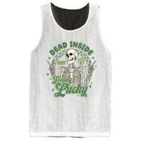 Dead Inside But Feeling Lucky Saint PatrickS Day Mesh Reversible Basketball Jersey Tank