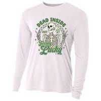 Dead Inside But Feeling Lucky Saint PatrickS Day Cooling Performance Long Sleeve Crew