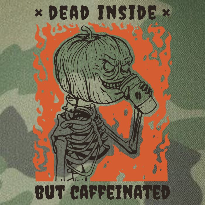 Dead Inside But Caffeinated Pumpkin Skeleton Legacy Tie Dye Trucker Hat