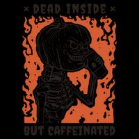 Dead Inside But Caffeinated Pumpkin Skeleton 7-Panel Snapback Hat