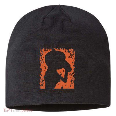 Dead Inside But Caffeinated Pumpkin Skeleton Sustainable Beanie